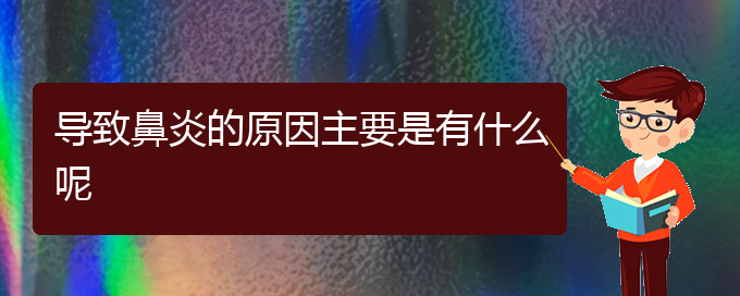 (貴陽過敏性鼻炎專科治療醫(yī)院)導(dǎo)致鼻炎的原因主要是有什么呢(圖1)