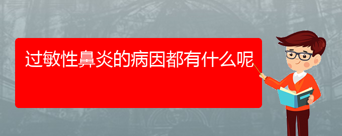 (貴陽(yáng)治療過(guò)敏性鼻炎那個(gè)醫(yī)院最好)過(guò)敏性鼻炎的病因都有什么呢(圖1)