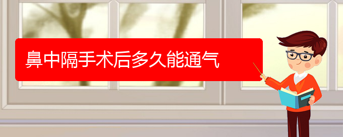 (貴陽哪家醫(yī)院治療鼻中隔偏曲比較)鼻中隔手術后多久能通氣(圖1)