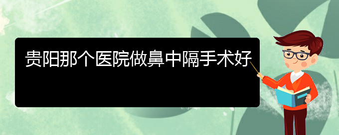 (貴陽鼻科醫(yī)院掛號)貴陽那個醫(yī)院做鼻中隔手術好(圖1)