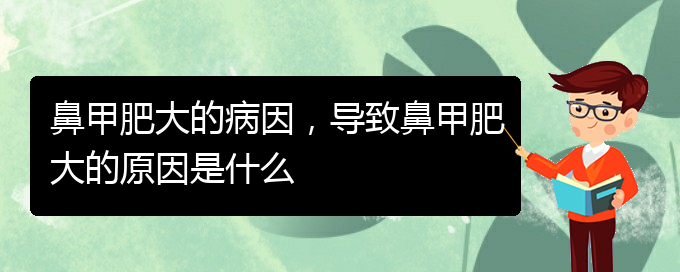 (貴陽治療鼻甲肥大正規(guī)的醫(yī)院)鼻甲肥大的病因，導(dǎo)致鼻甲肥大的原因是什么(圖1)