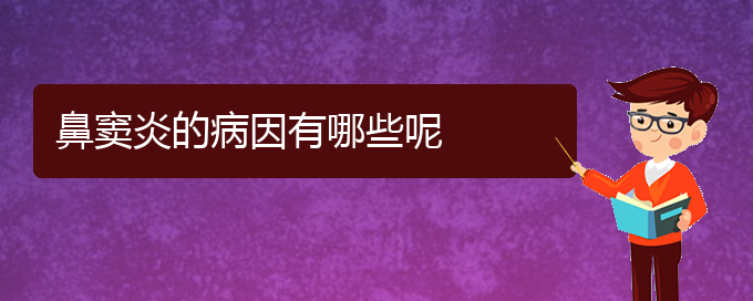 (貴陽(yáng)鼻竇炎的治療辦法)鼻竇炎的病因有哪些呢(圖1)