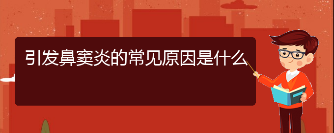 (貴陽(yáng)鼻竇炎那家治療好)引發(fā)鼻竇炎的常見原因是什么(圖1)