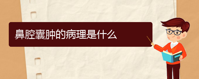 (貴陽看鼻腔乳頭狀瘤一般要多少錢)鼻腔囊腫的病理是什么(圖1)