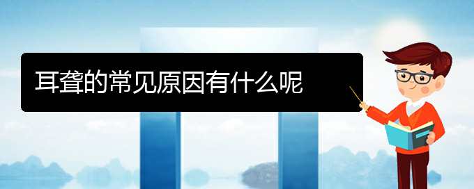 (看耳聾貴陽權(quán)威的醫(yī)院)耳聾的常見原因有什么呢(圖1)